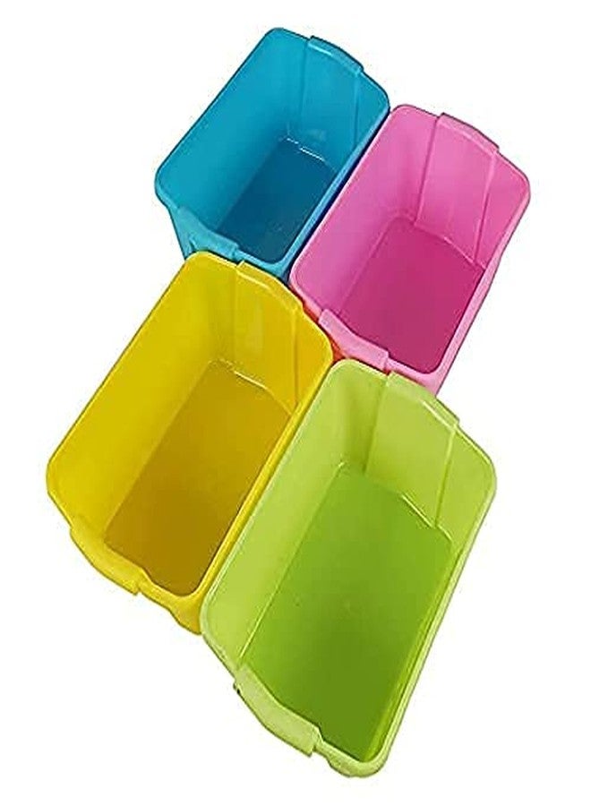 OANGO Plastic Standard Rectangular Multi Purpose Foldable Modular Drawer System Large Chest of Drawer Organizer for Home Office - Multi Color (4 Layer Drawer) - Image 3